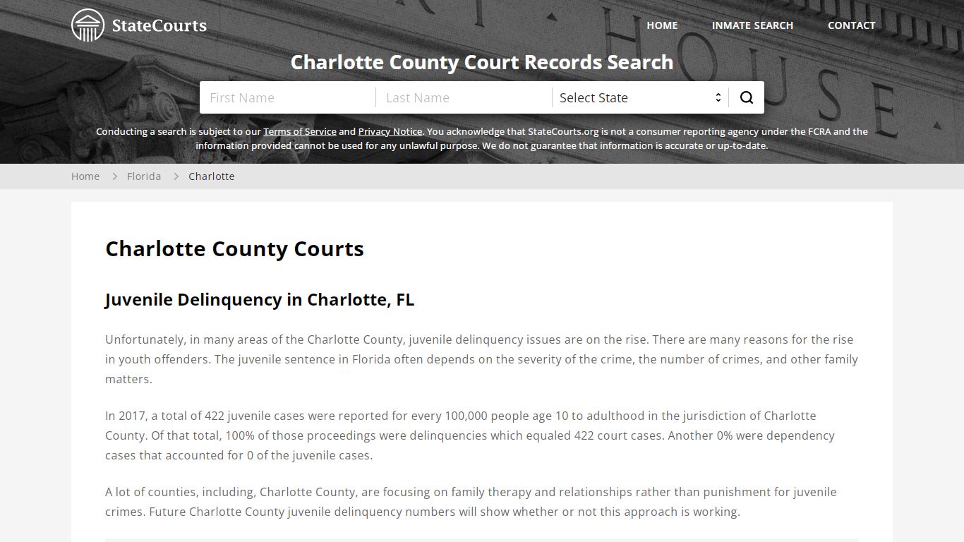 Charlotte County, FL Courts - Records & Cases - StateCourts